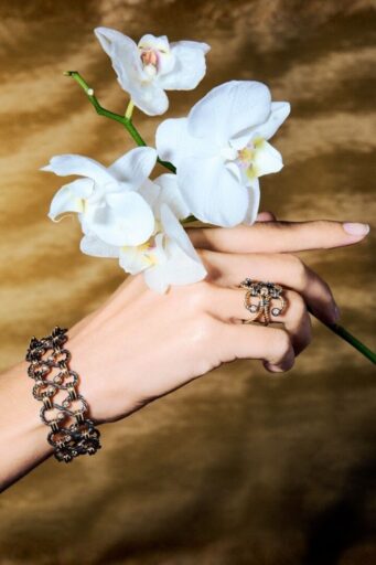 Elie Top Twist Diamond Ring Bracelet